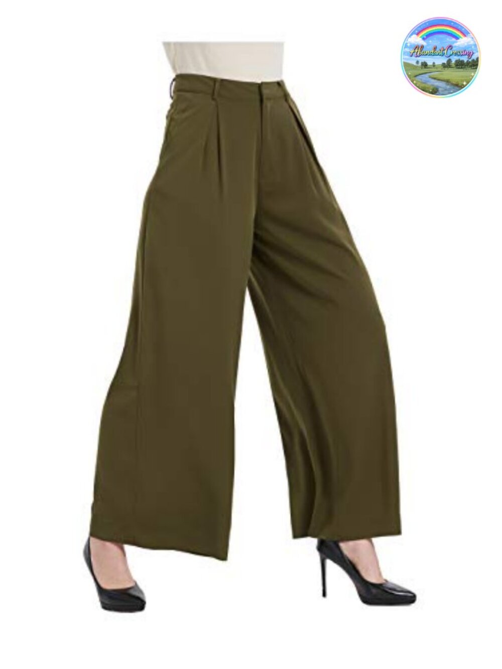 High Waist Wide Leg Palazzo Business Casual Pants